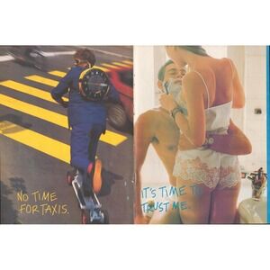 Vintage 1985 Swatch Watch Print Ad No Time For Taxis It's Time‎ To Trust Me 80's